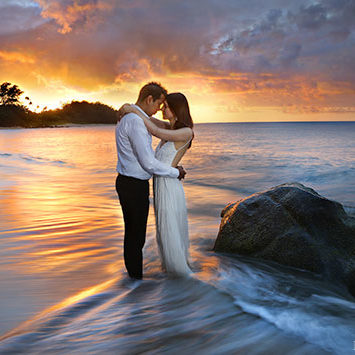 Sunset Trash The Dress Wedding Photoshoot