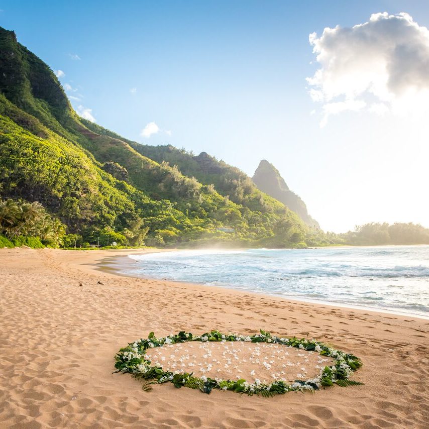 Flower Circle Beach Wedding