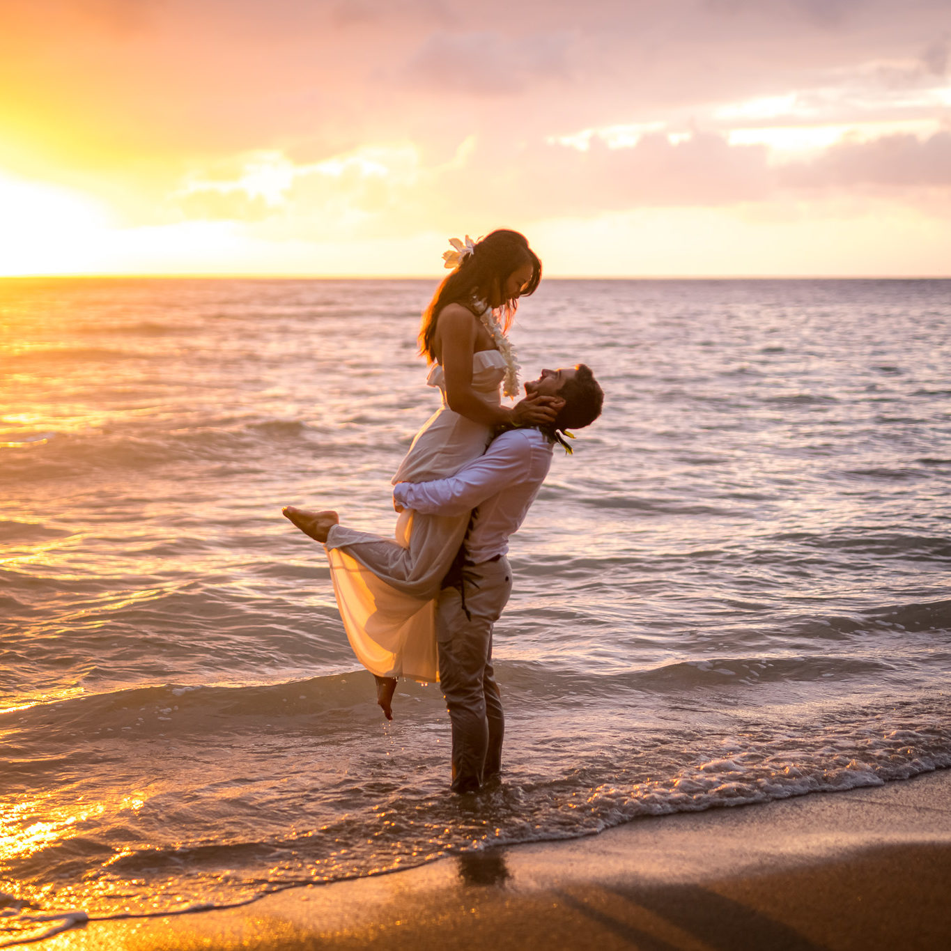 Beautiful Sunset Wedding on Kauai