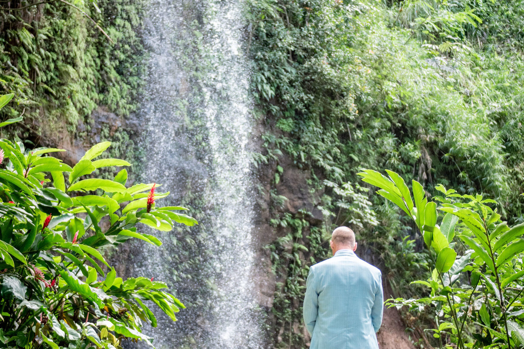 private waterfall wedding