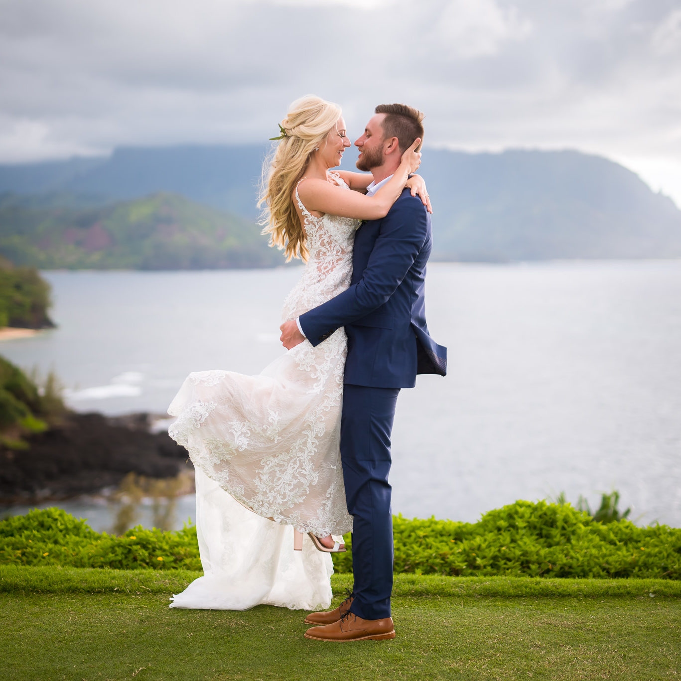 Intimate private wedding on Kauai